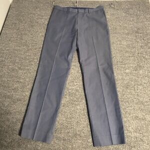Banana Republic Dress Pants Mens 32x32 Blue Non-Iron Modern‎ Slim Fit Flat Front